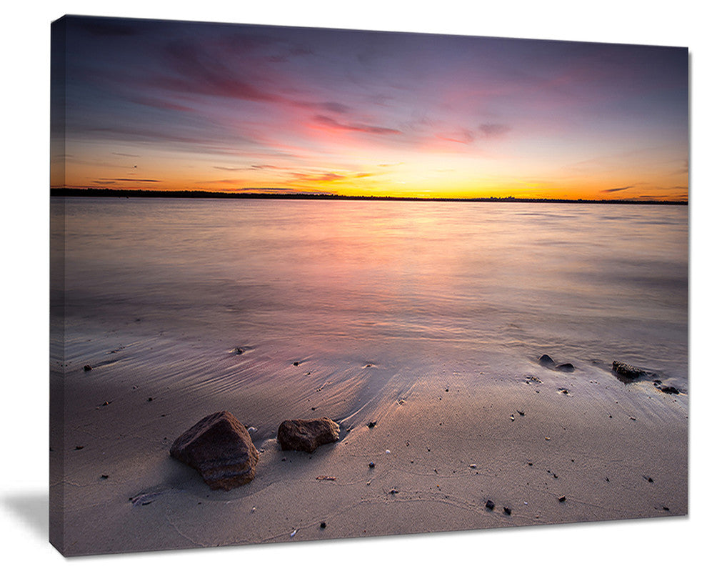 "Beautiful Natural Sea During Sunrise" Seashore Canvas Print, 40"x30"