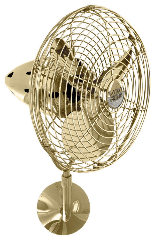 Bruna Parede, Directional Wall Fan, Polished Brass