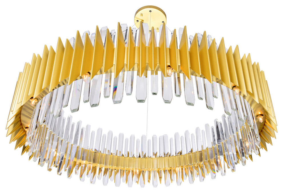 Cityscape 24 Light Chandelier With Satin Gold Finish