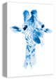 Sassy Blue Giraffe 12x18 Canvas Wall Art