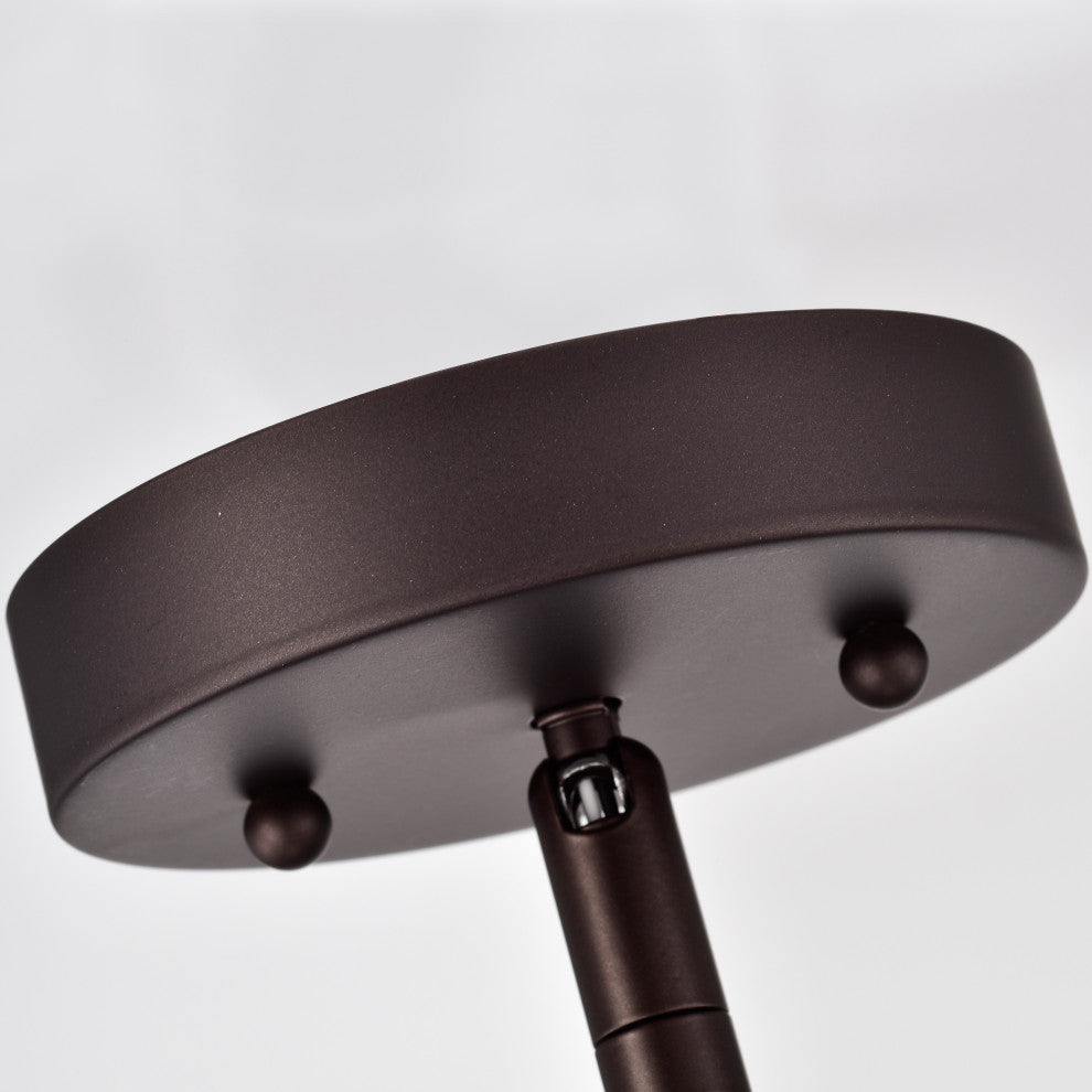 CHLOE Lighting IRONCLAD Industrial 4-Light Oil Rubbed Bronze Inverted Pendant