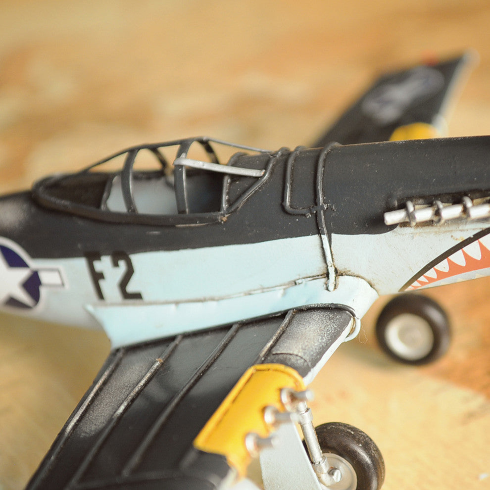 1943 Grey Mustang P51 1:40 Collectible Metal scale model Airplane