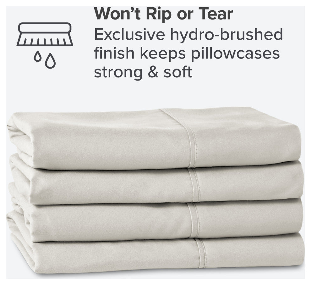 Bare Home Microfiber Pillowcases - Multi-Pack, Ivory, Standard, Set of 4