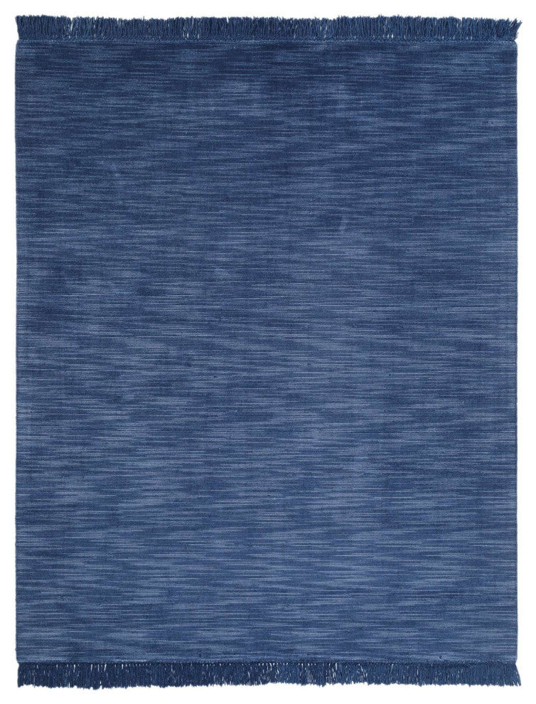 Eva Solid Area Rug, Blue, 8'x10'