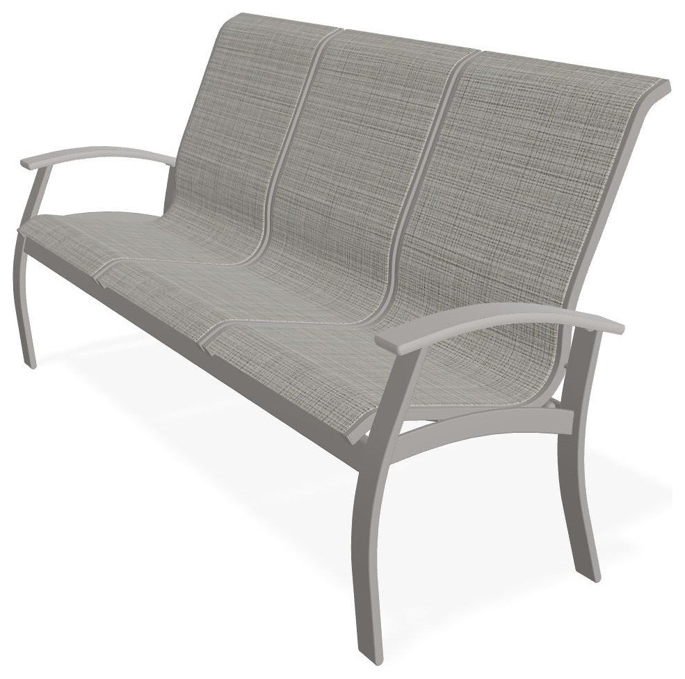 Belle Isle Sling 3-Seat Outdoor Sofa, Deacon/Warm Gray