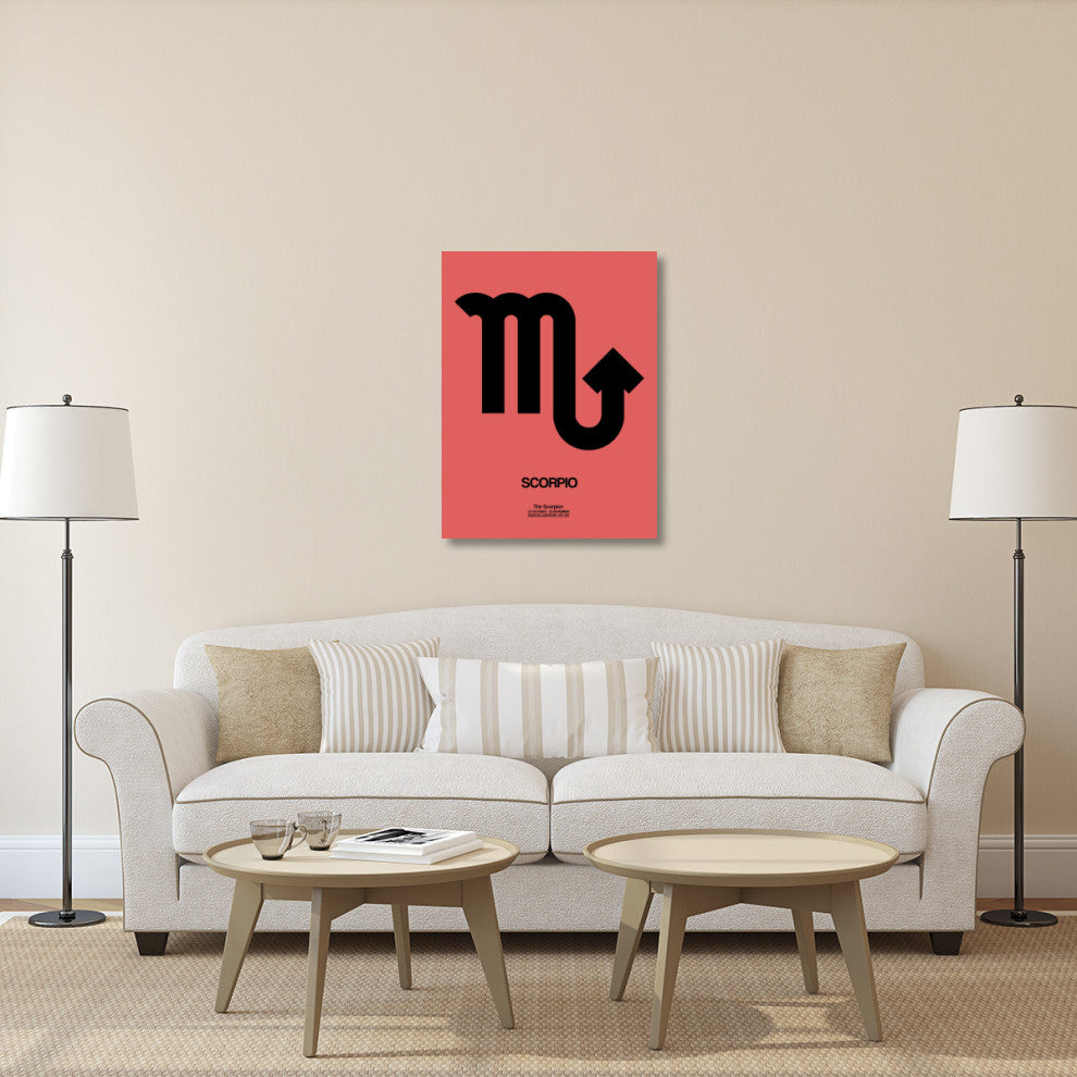 "Scorpio Zodiac Sign Black" Fine Art Print