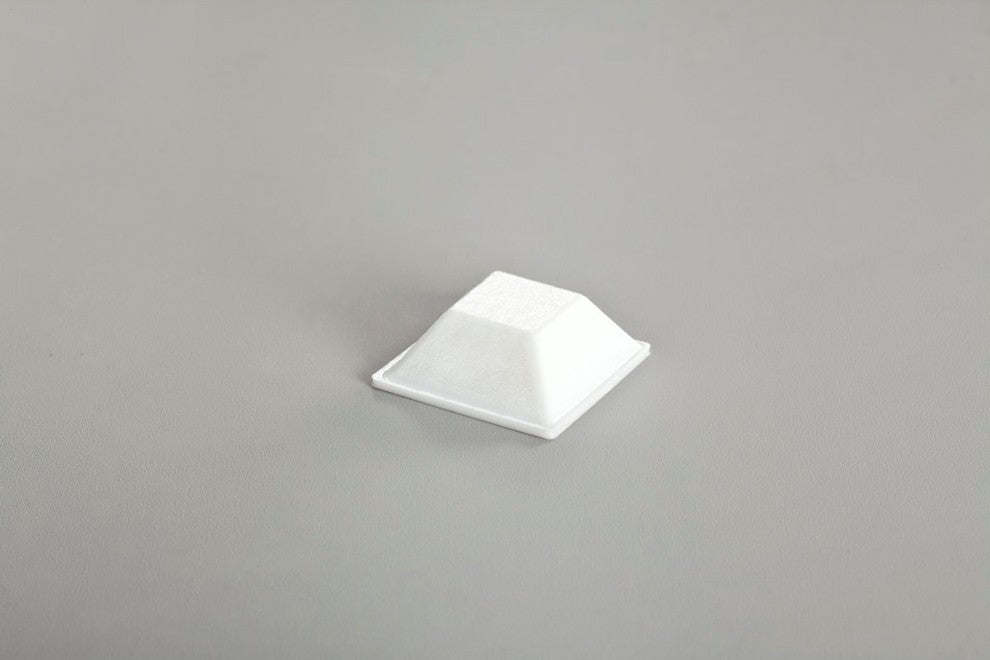 Square Adhesive Cabinet & Furniture Rubber Pads-BS19 .810"x.300"-98pcs, White