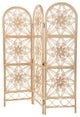 Sunflower Rattan 3-Panel Room Divider, 62"