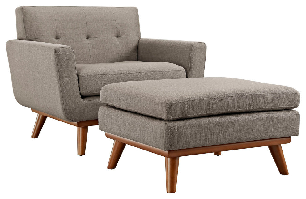 Modern Granite Engage 2 Piece Armchair and Ottoman
