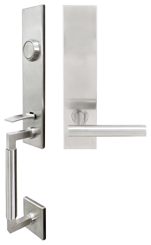 Copenhagen Lever, Tubular Dummy Handleset, Left Hand, Satin Stainless Steel