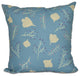 Spring Blooms, Floral Print Pillow, Teal, 16"x16"