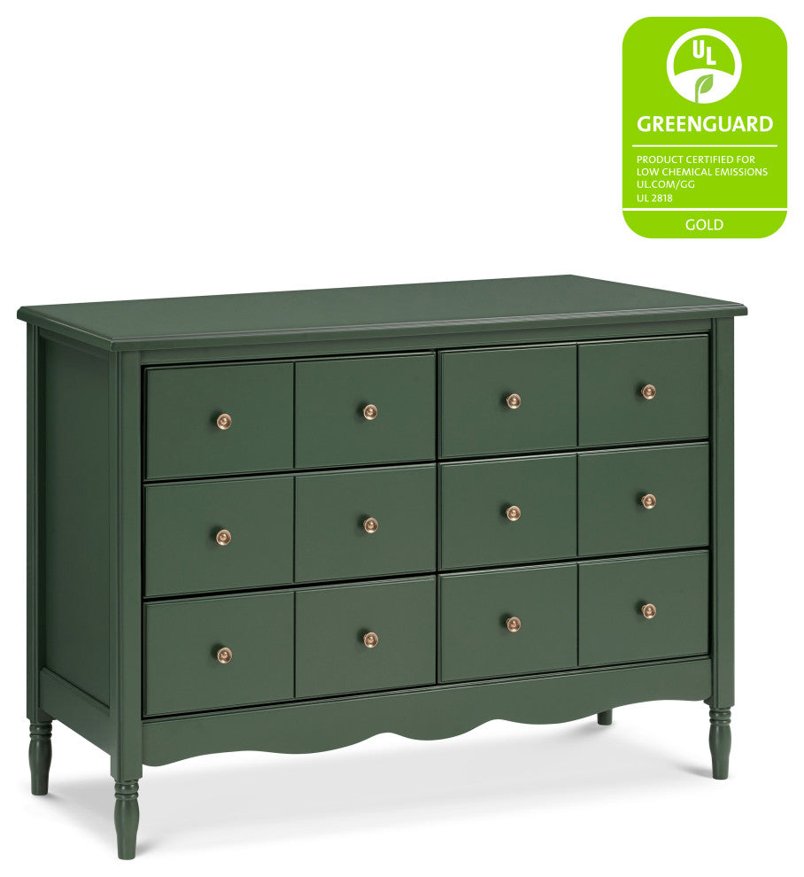 Liberty 6-Drawer Assembled Dresser, Forest Green