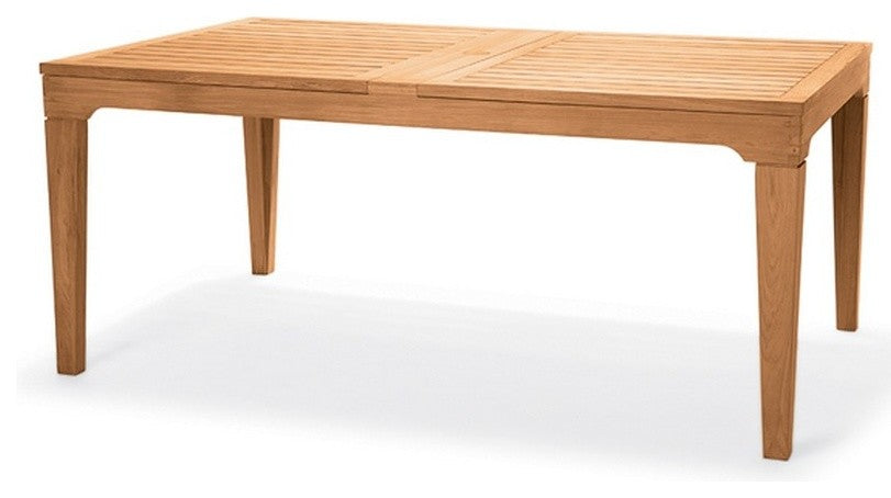 9-Piece Outdoor Teak Dining Set, 122" Rectangle Table, 8 Ashley Arm Chairs