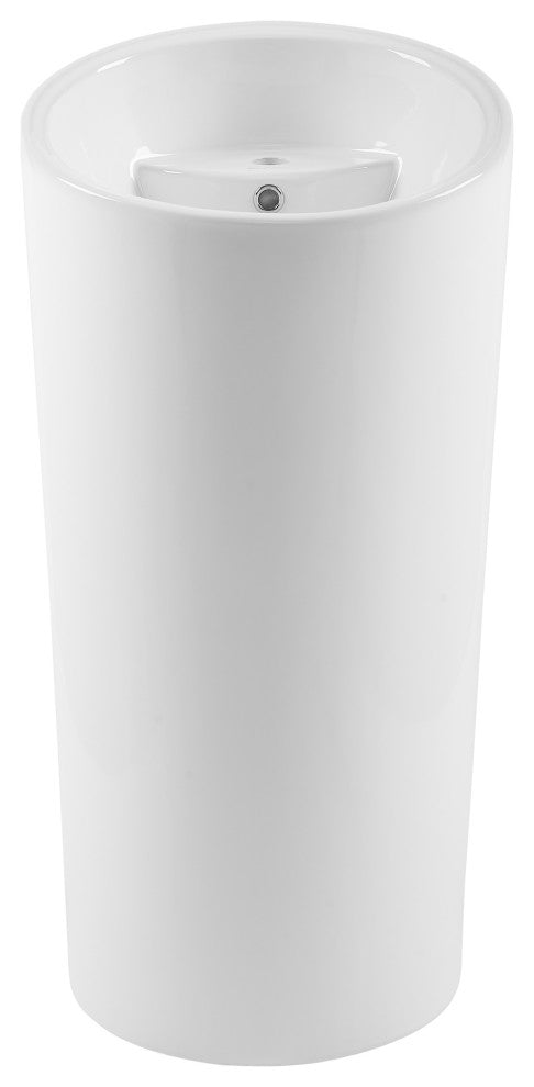 St. Tropez Circular One Piece Pedestal Sink