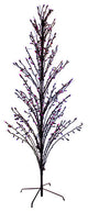 6' LED Lighted Halloween Cascade Twig Tree Outdoor Yard Art Decoration, Purple