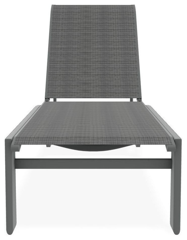 Kendall Sling Stackable Outdoor Chaise Lounge, Destiny Steel/Graphite