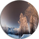 Futuristic Winter Sky, Landscape Photo Large Disc Metal Wall Art, 38"