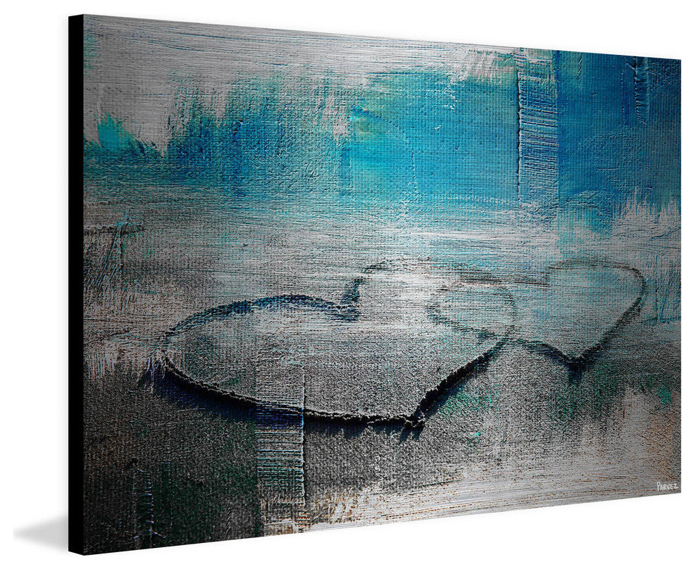 "Hearts Connected" Painting Print on Brushed Aluminum, 45"x30"