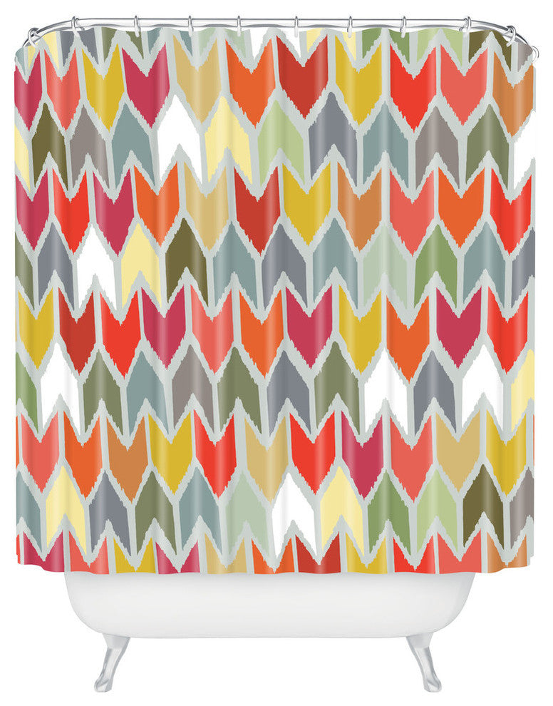 Deny Designs Sharon Turner Beach House Ikat Chevron Shower Curtain