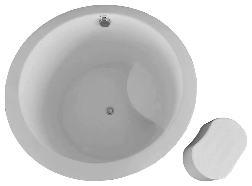 Kube Lagar 43" Free Standing Bathtub, White