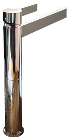 CASO Luxury Designer Bathroom Faucet, Black, Without pop-up drain, Polished Nickel