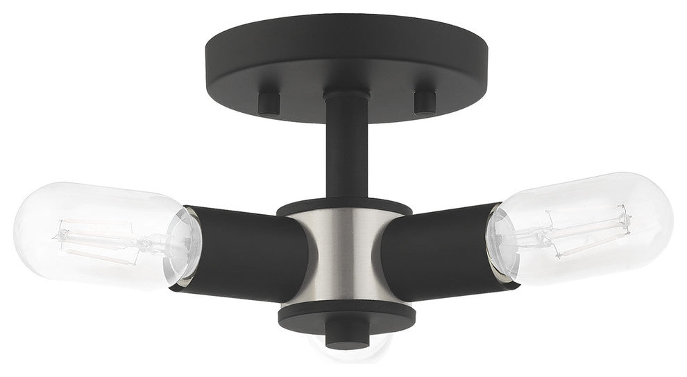 Livex Lighting Black 3-Light Ceiling Mount