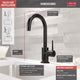 Delta Trinsic Single Handle Bar Faucet, Matte Black, 1959LF-BL