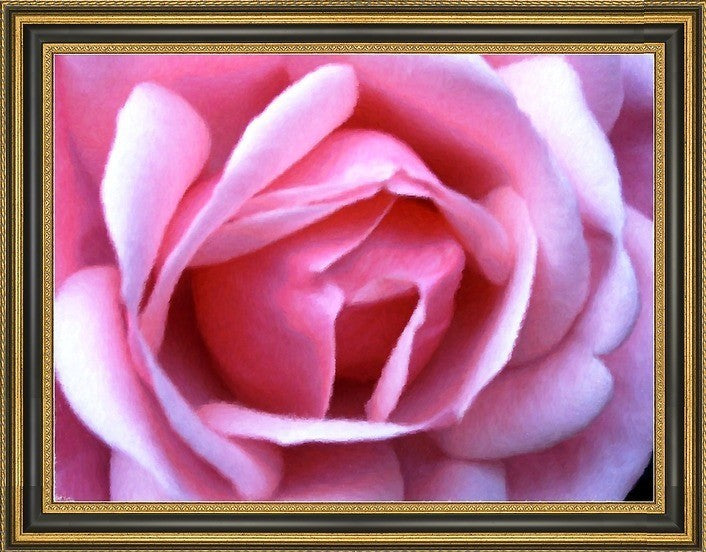 Our Original Collection Exquisite Pink Rose Framed Premium Canvas Print, 18"x24"