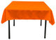 LA Linen Square Polyester Poplin Tablecloth, Orange, 52"x52"