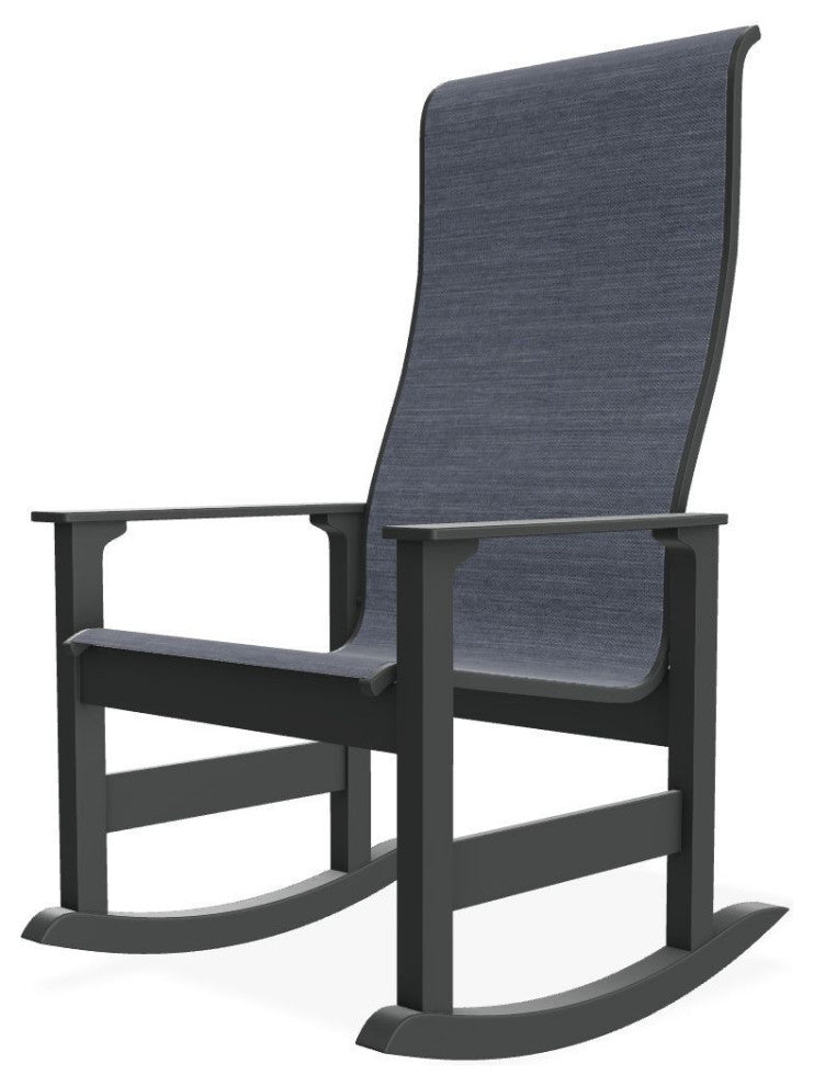 Leeward Sling Outdoor Supreme Rocker, Augustine Denim/Graphite