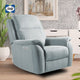 Sealy Posturepedic Ashland Motion Recliner, Adjustable Headrest, Light Blue