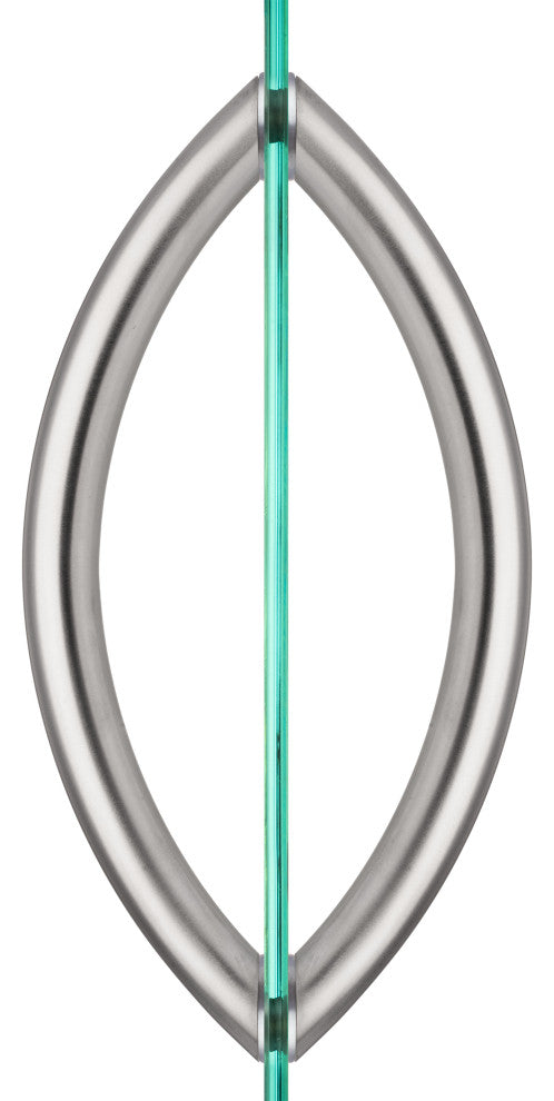 Mont Hard Crescent Type 8" Back to Back Pull, Brushed Nickel