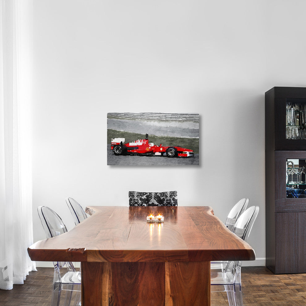 "Ferrari F1 Racing Watercolor" Fine Art Print
