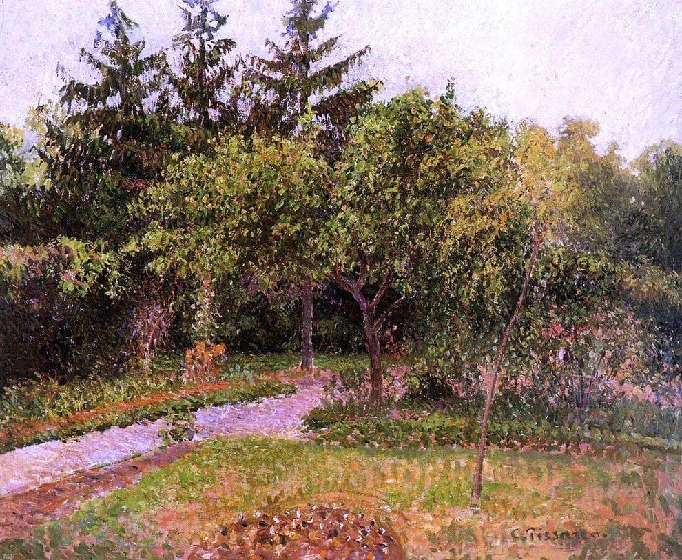 Camille Pissarro the Garden at Eragny Premium Canvas Print