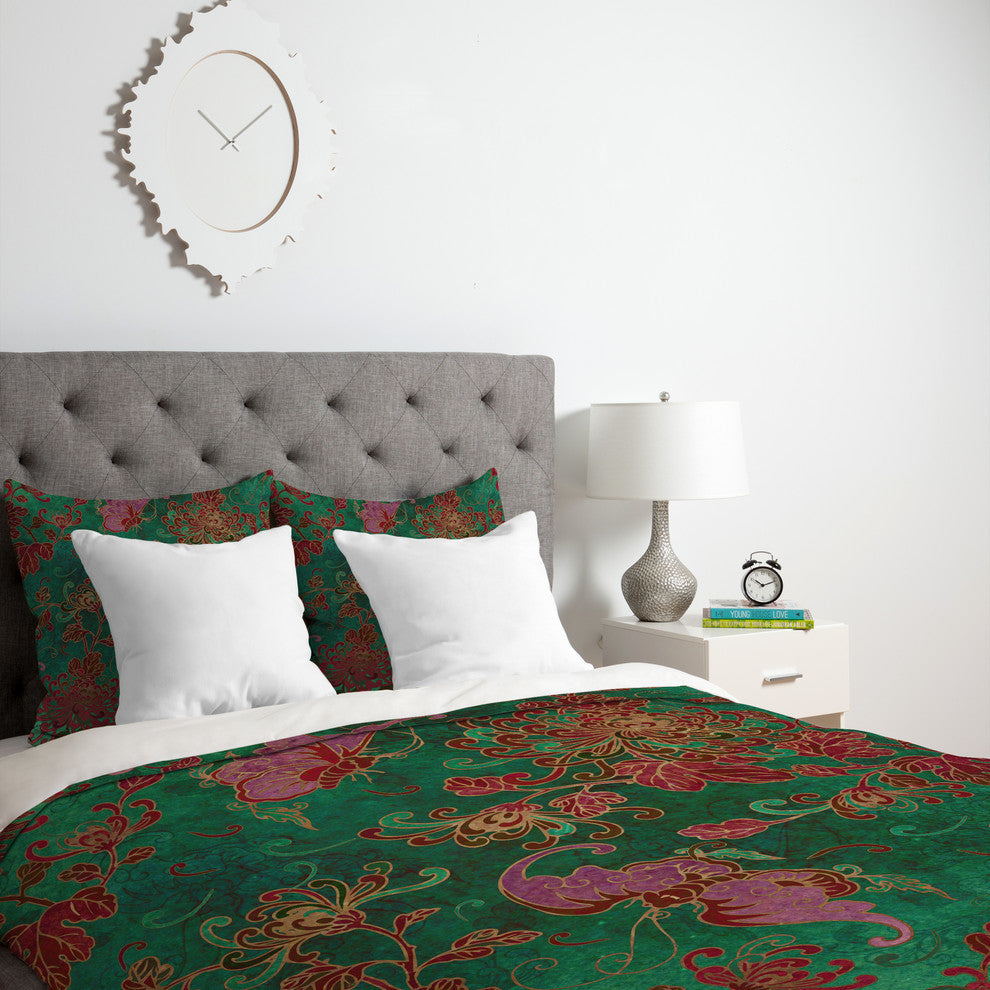 Deny Designs Belle13 Chrysanthemum Garden Duvet Cover - Lightweight