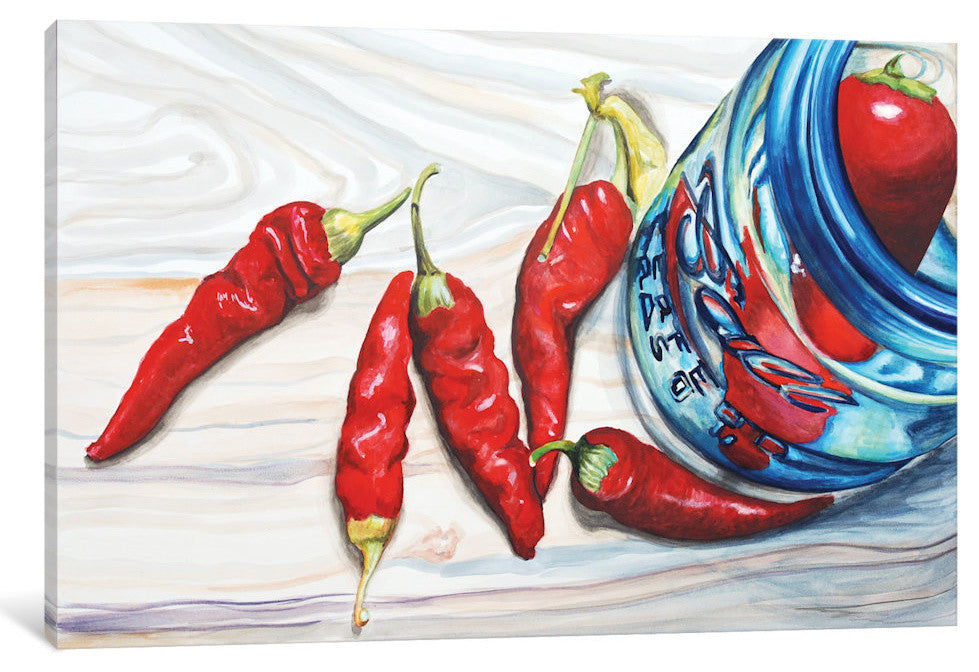 "Red Chili Sand Turquoise" by Jennifer Redstreake, 26x18x1.5