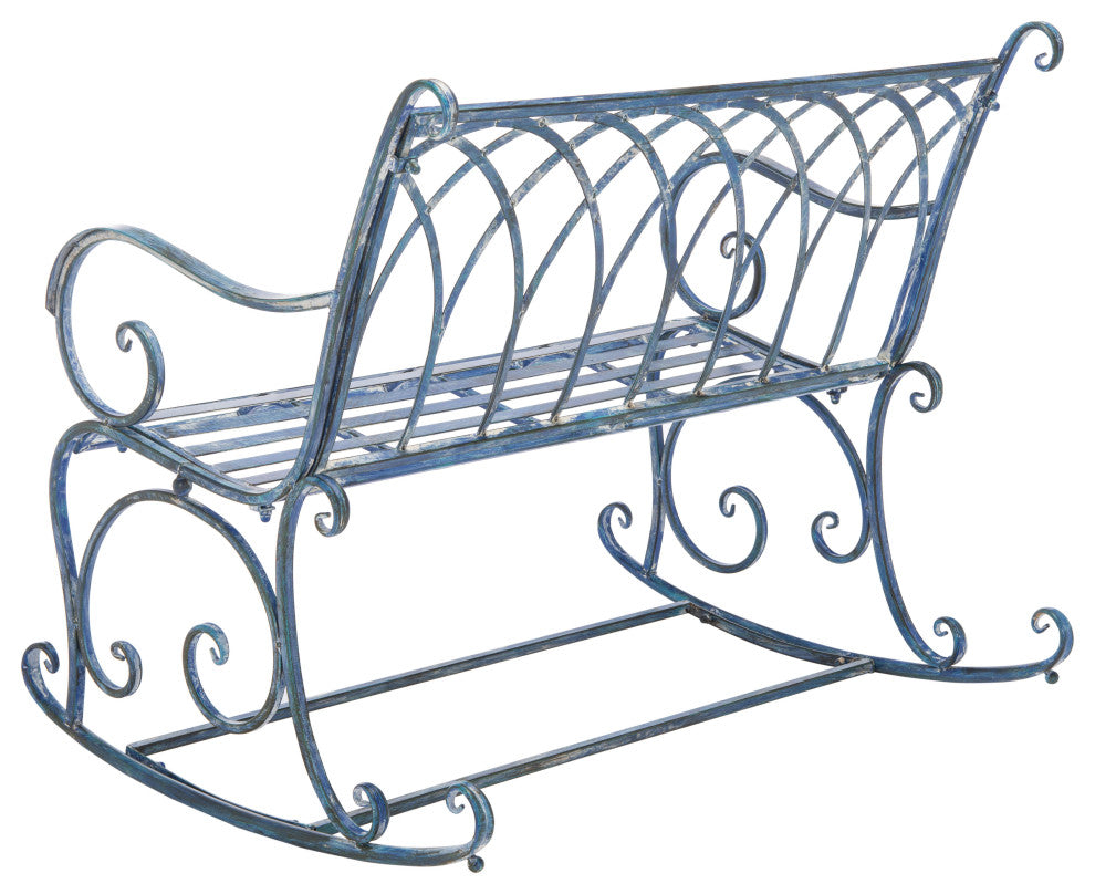 Safavieh Ressi Outdoor Rock Bench, Antique Blue