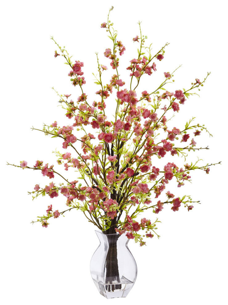 Cherry Blossom, Glass Vase, Pink