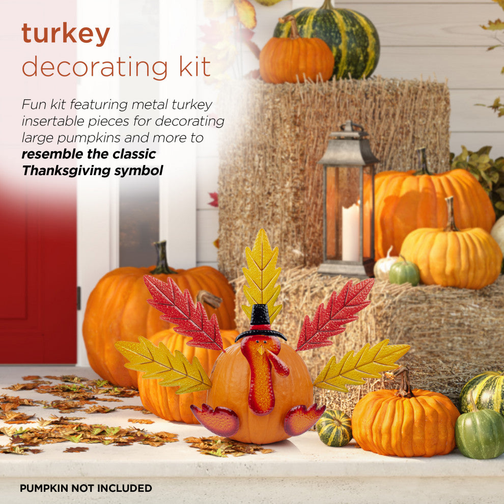 Thanksgiving Create-Your-Own Pumpkin Turkey Festive Decorating Activity Kit