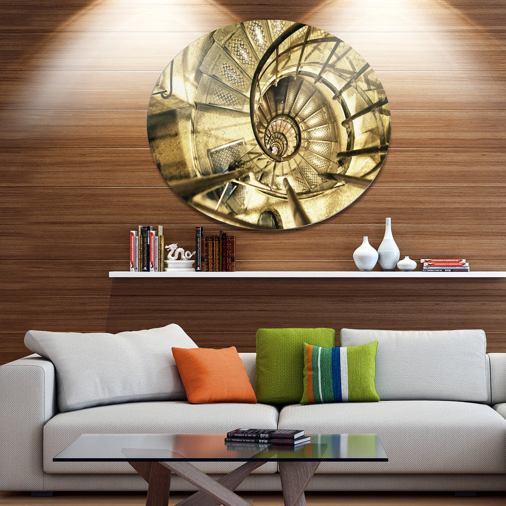 Architectural Detail Of Paris In Winter, Abstract Round Wall Art, 23"