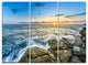 "Rocky Coogee Beach in Sydney" Metal Wall Art, 3 Panels, 36"x28"