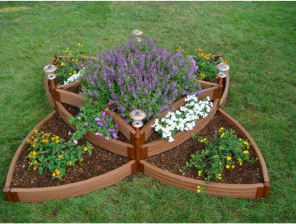 Sienna Raised Garden Bed Versailles Sunburst 8�x8�x16.5", 2" Profile