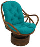 48"X24" Solid Outdoor Spun Polyester Swivel Rocker Cushion, Aqua Blue