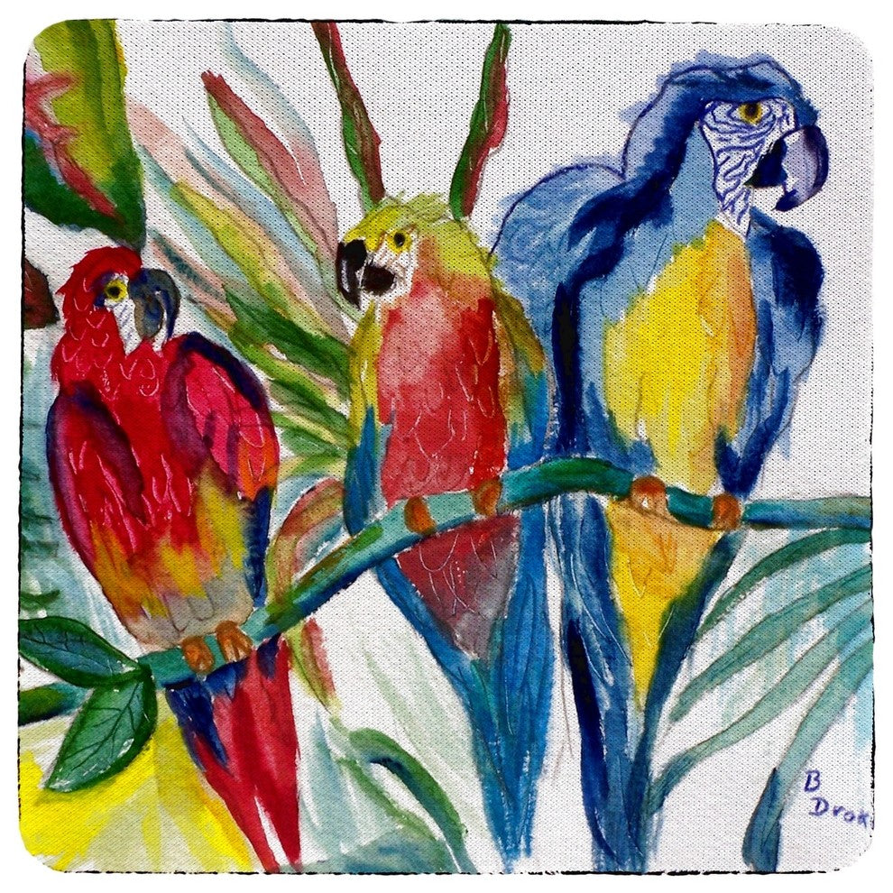 Parrot Family Coaster - 3 Sets of 4 (12 Total)