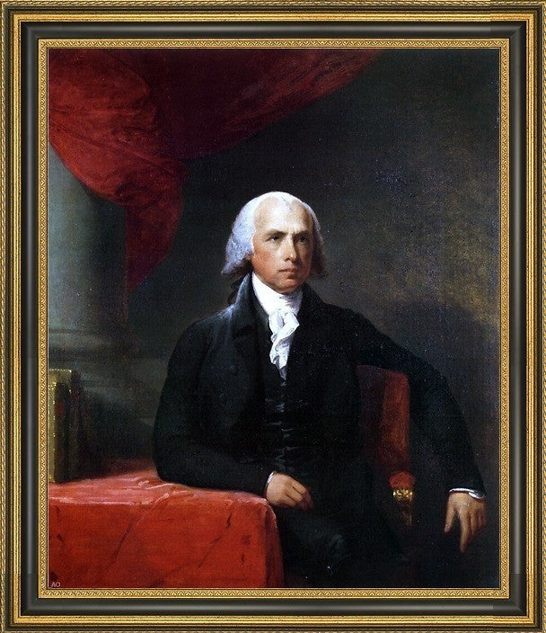 Gilbert Stuart James MadisonFramed Premium Canvas Print, 16"x20"