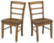 Set of Two Madrid Chairs, Pecan