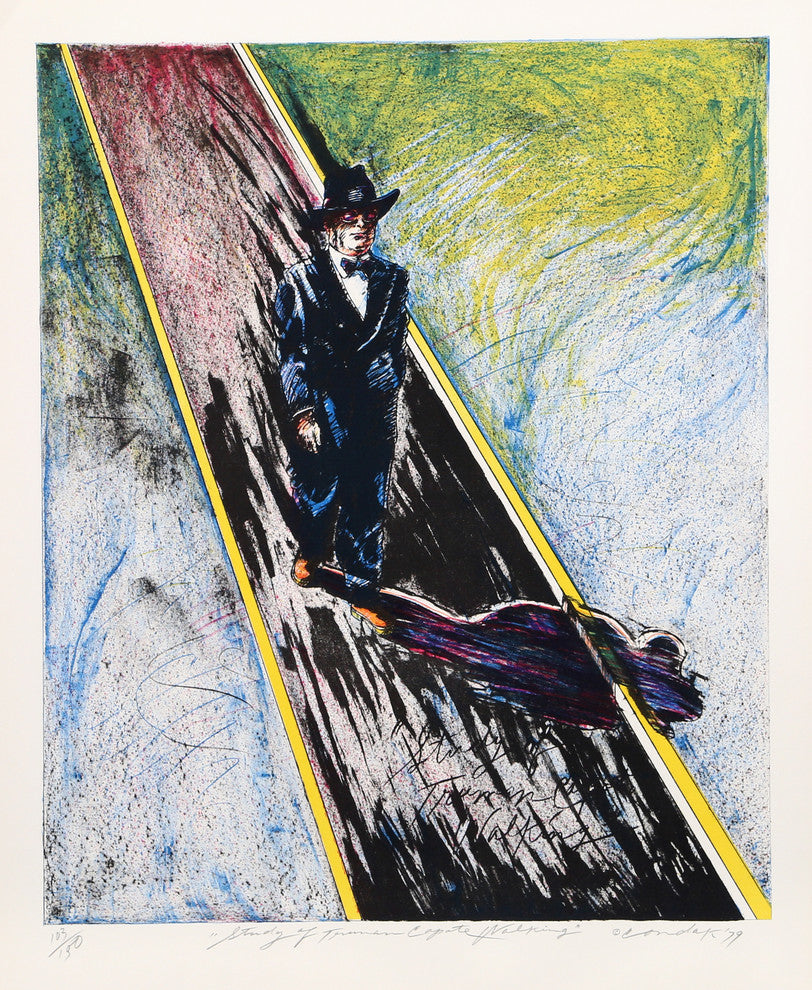 Condak "Study of Truman Capote Walking" Lithograph