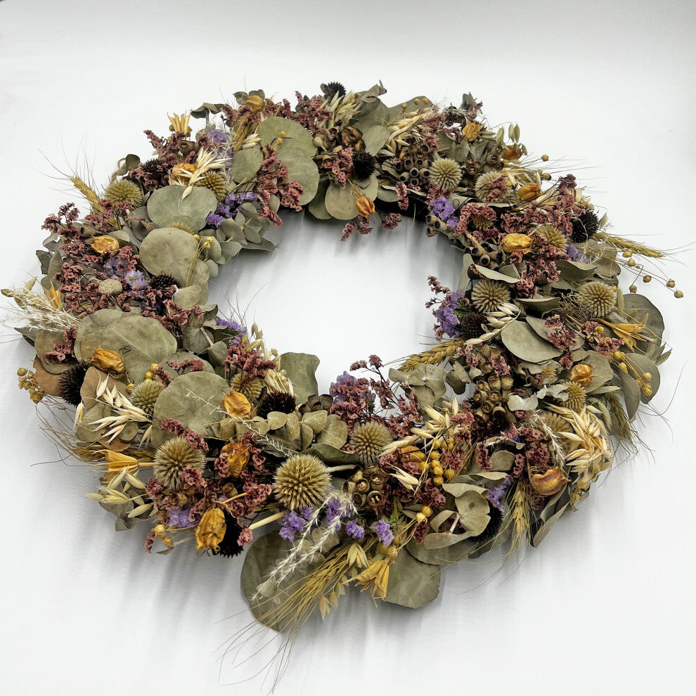20" Dried Preserved Eucalyptus Mix Wreath