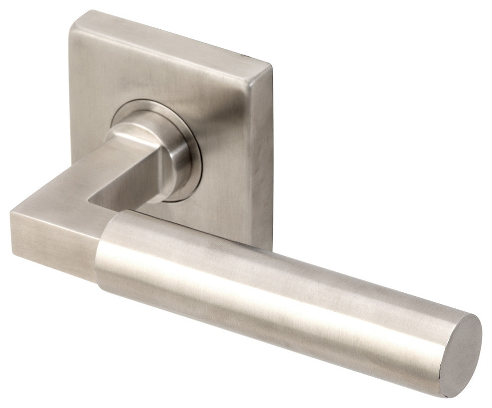 Aurora Lever, Tubular Passage, Satin Stainless Steel, 2-3/4" Backset