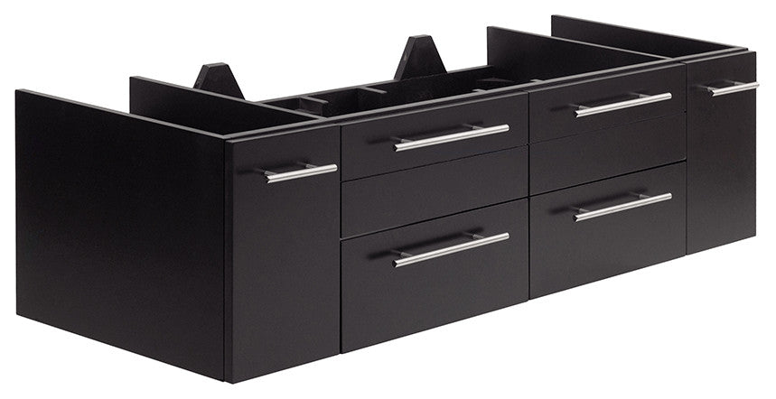Lucera Wall Mount Undermount Sink Bathroom Cabinet, Espresso, 60"